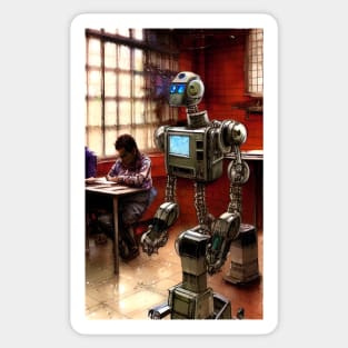 Robot teacher Sticker
